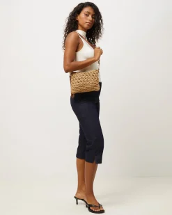 Bolso bandolera efecto rafia