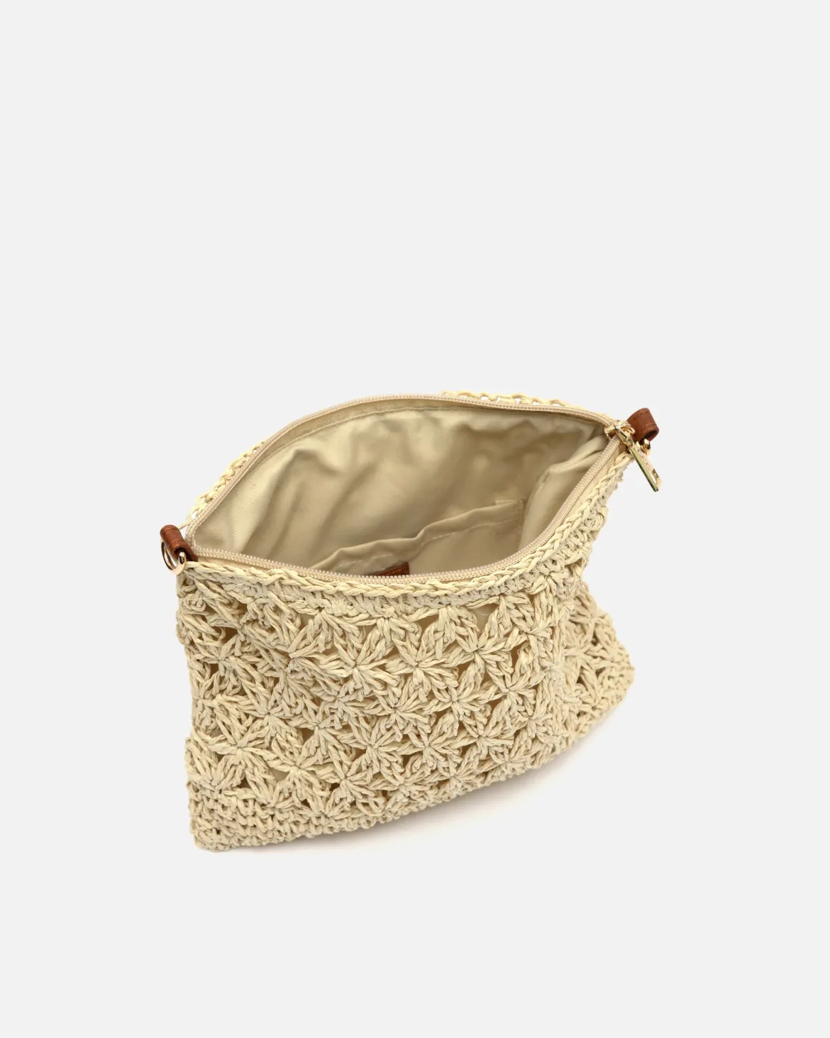 Bolso bandolera efecto rafia