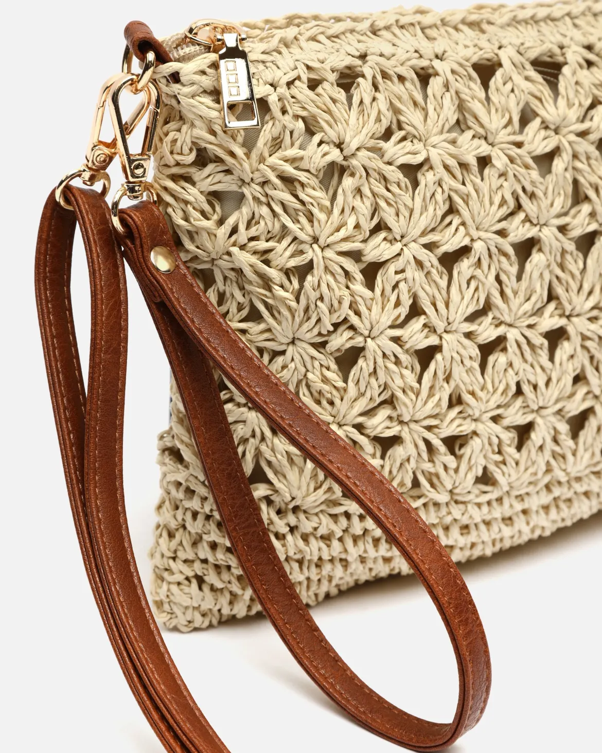 Bolso bandolera efecto rafia