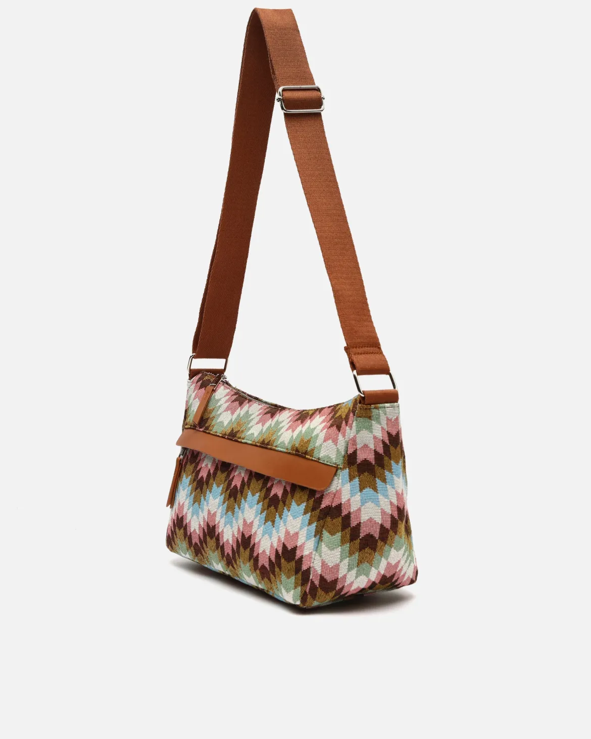 Bolso bandolera estampado jacquard