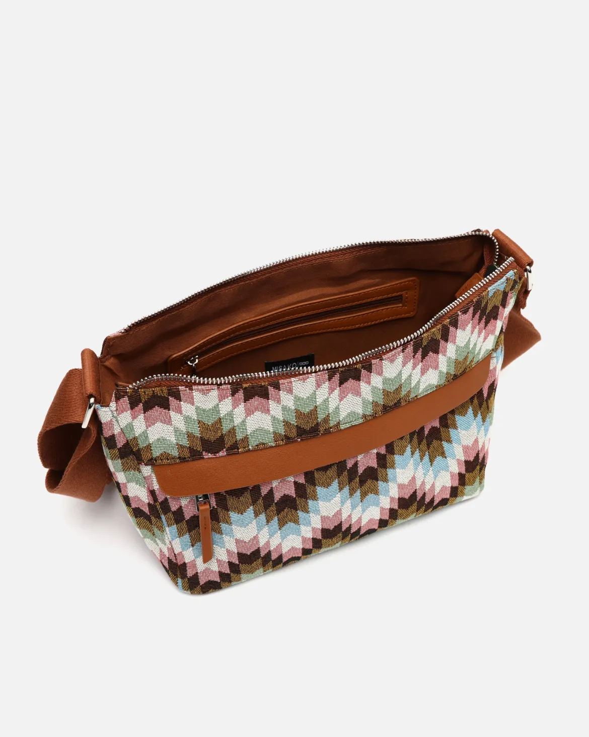 Bolso bandolera estampado jacquard