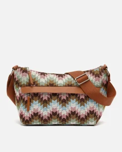 Bolso bandolera estampado jacquard