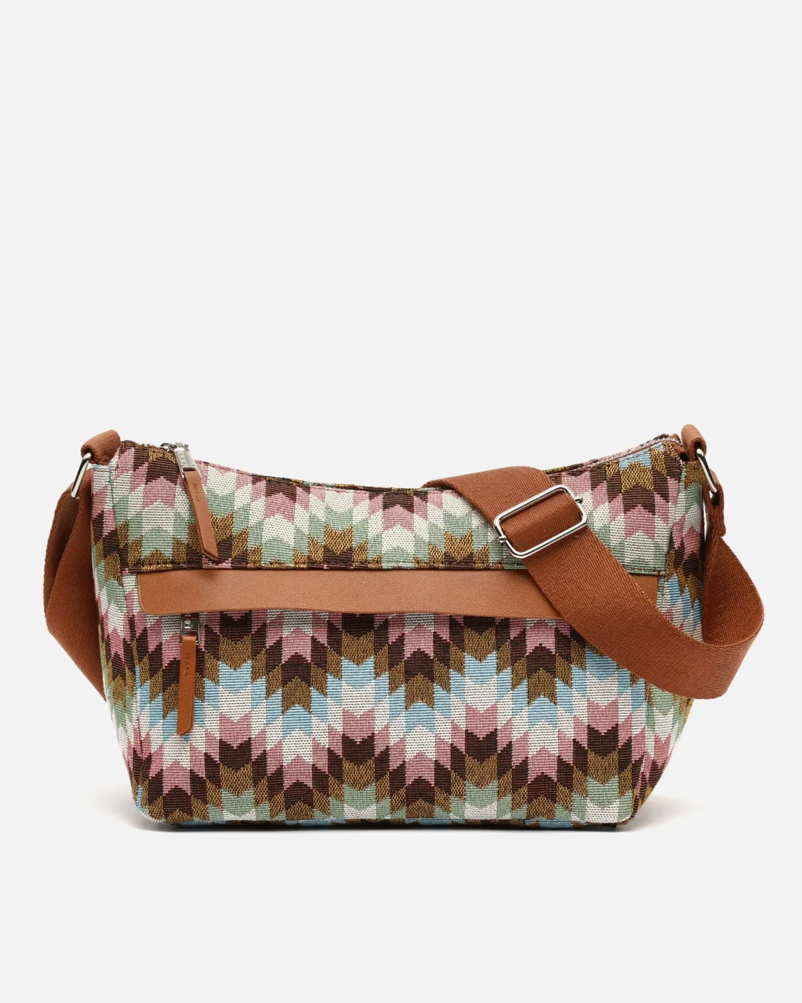 Bolso bandolera estampado jacquard