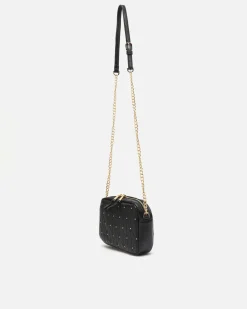 Bolso bandolera mini con detalles metálicos