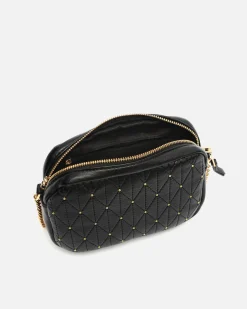 Bolso bandolera mini con detalles metálicos