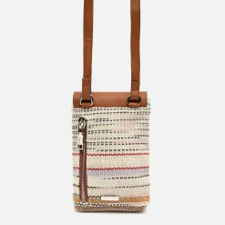 Bolso bandolera mini para móvil con estampado jacquard