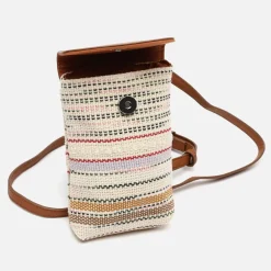 Bolso bandolera mini para móvil con estampado jacquard