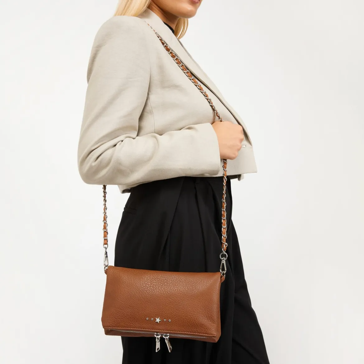 Bolso bandolera pequeño con solapa