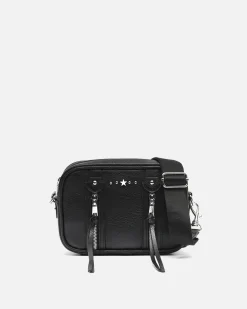 Bolso bandolera pequeño con detalles metálicos