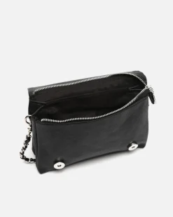 Bolso bandolera pequeño con solapa y grabado de estrellas