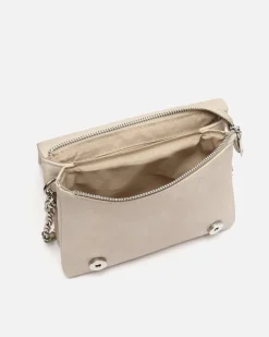 Bolso bandolera pequeño con solapa y grabado de estrellas