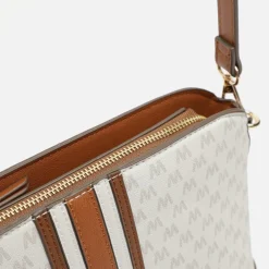 Bolso bandolera pequeño con estampado monogram