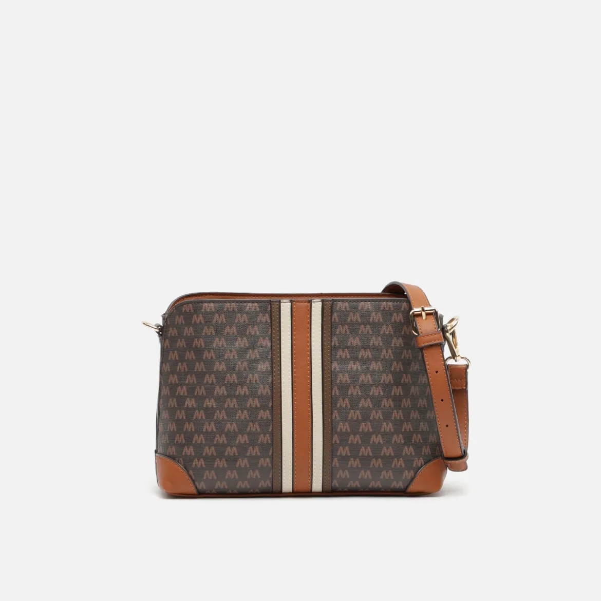 Bolso bandolera pequeño con estampado monogram
