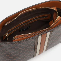 Bolso bandolera pequeño con estampado monogram