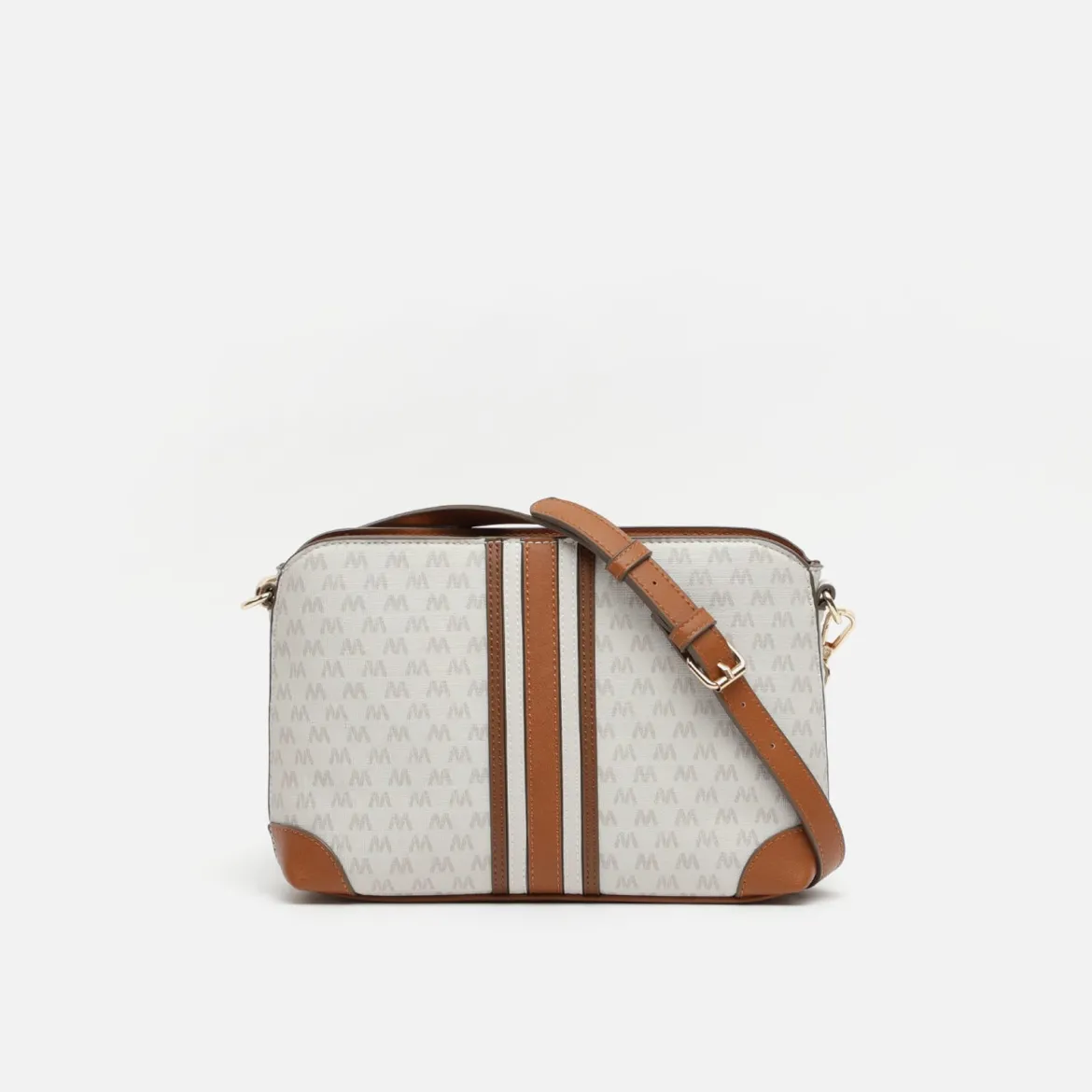 Bolso bandolera pequeño con estampado monogram