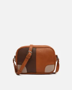 Bolso bandolera pequeño con estampado patchwork