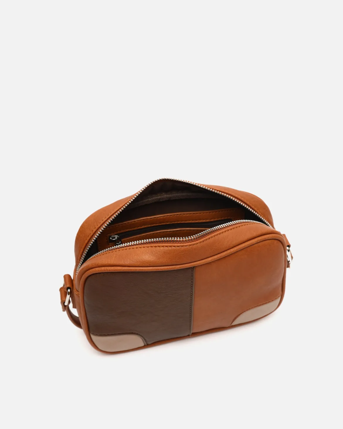 Bolso bandolera pequeño con estampado patchwork