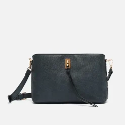 Bolso bandolera pequeño con detalles metálicos
