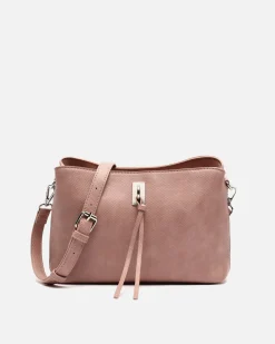 Bolso bandolera pequeño con detalles metálicos