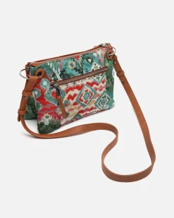 Bolso bandolera pequeño con estampado jacquard