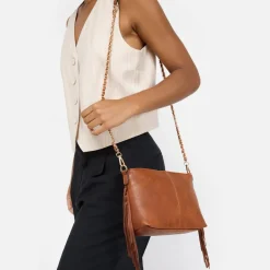 Bolso bandolera pequeño con flecos