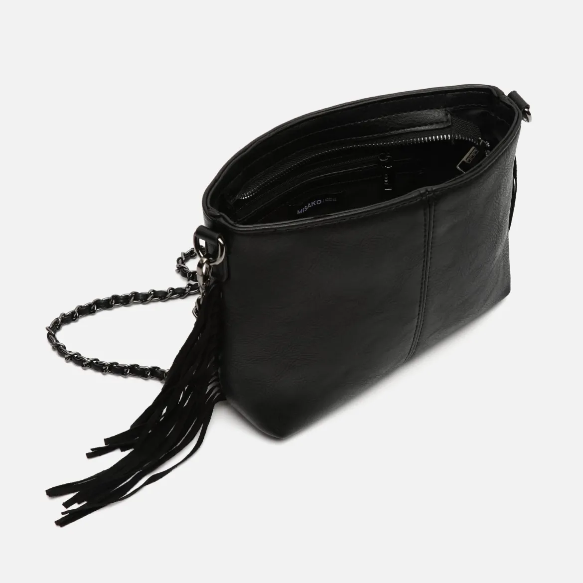 Bolso bandolera pequeño con flecos