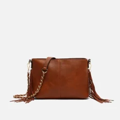 Bolso bandolera pequeño con flecos