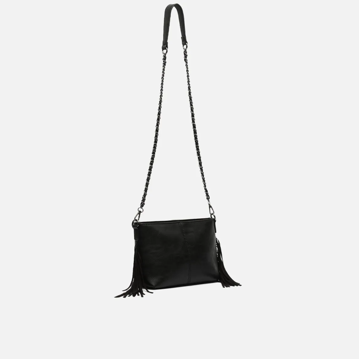 Bolso bandolera pequeño con flecos