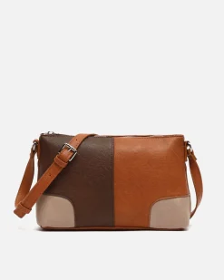 Bolso bandolera pequeño con estampado patchwork