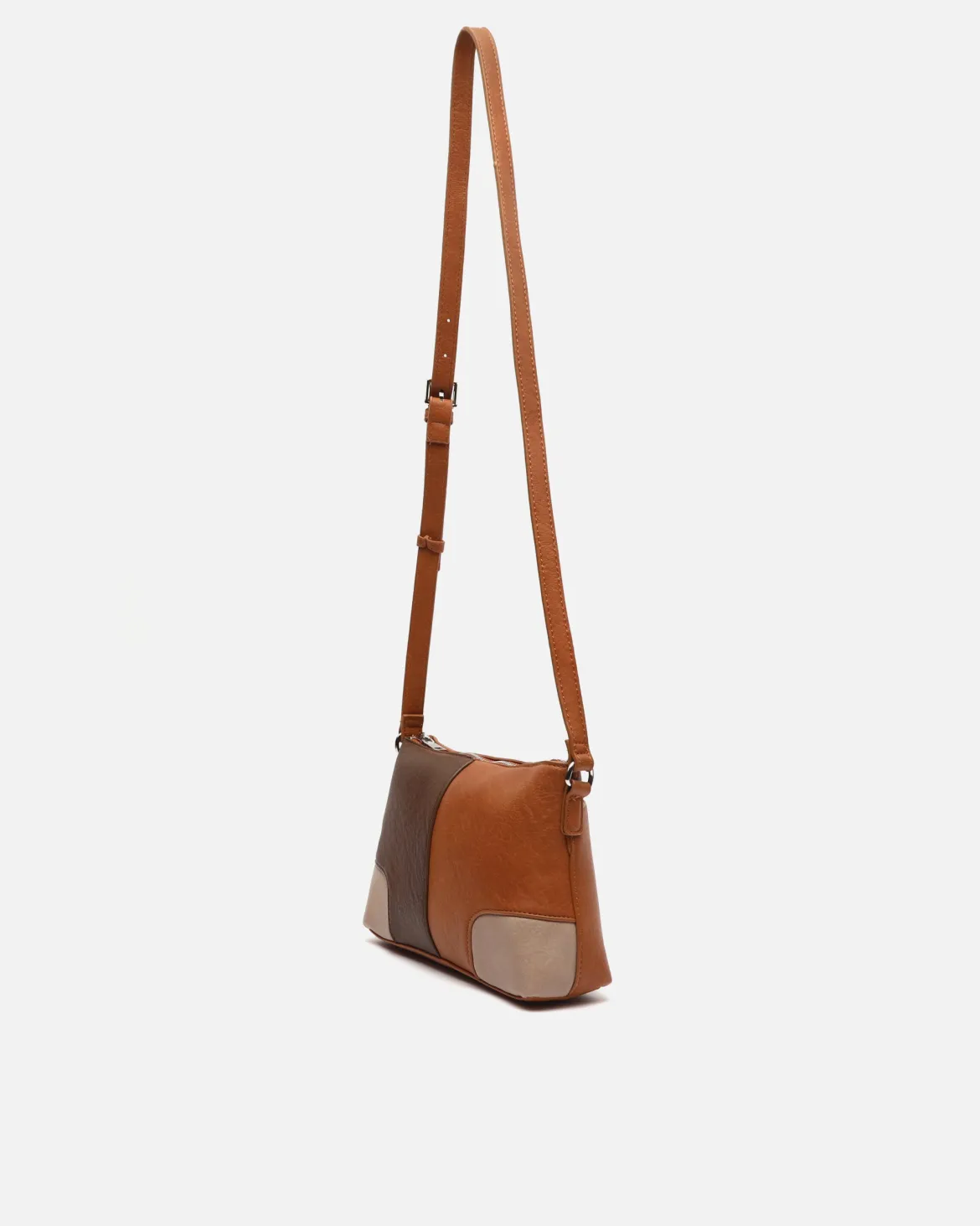 Bolso bandolera pequeño con estampado patchwork