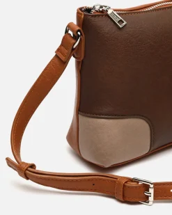 Bolso bandolera pequeño con estampado patchwork