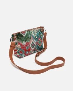 Bolso bandolera pequeño con estampado jacquard