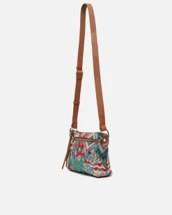 Bolso bandolera pequeño con estampado jacquard