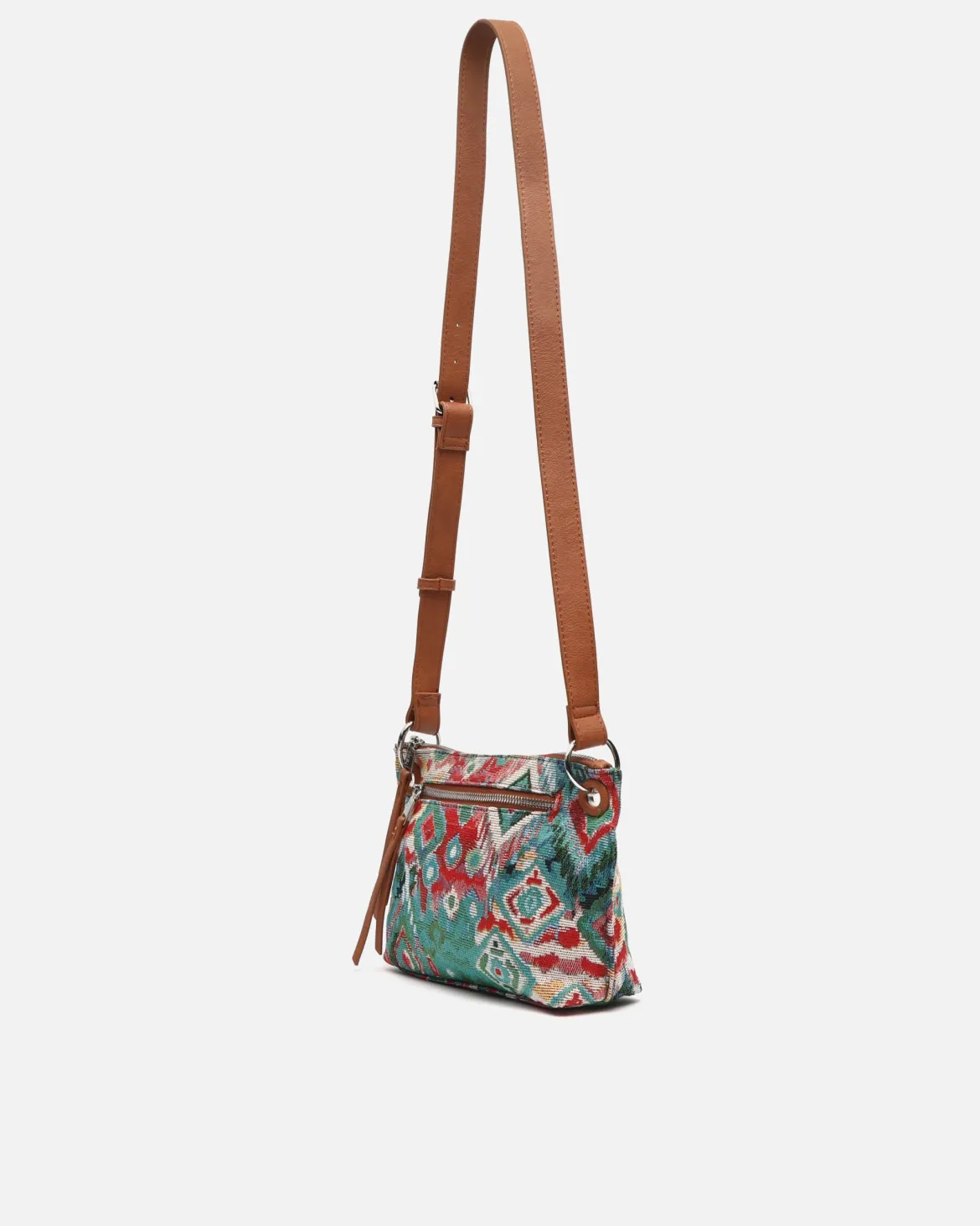 Bolso bandolera pequeño con estampado jacquard