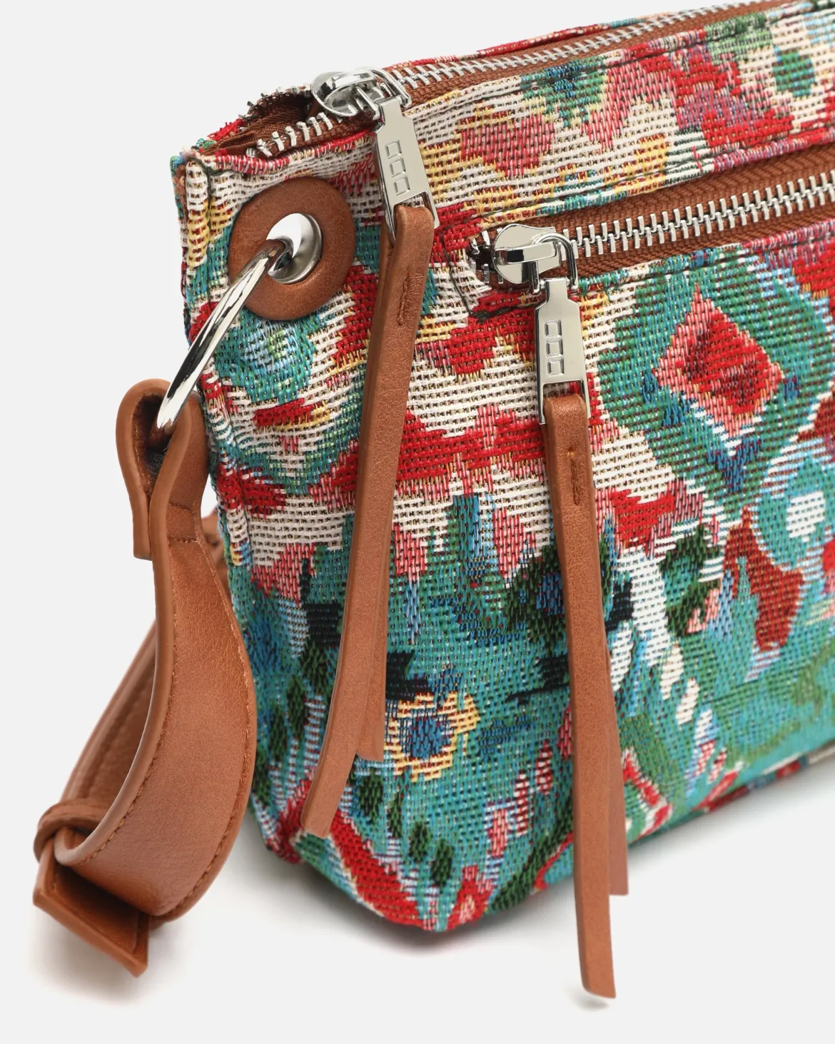 Bolso bandolera pequeño con estampado jacquard