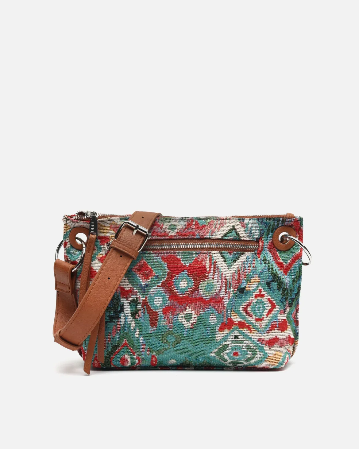 Bolso bandolera pequeño con estampado jacquard