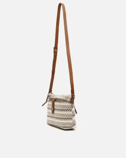 Bolso bandolera pequeño con estampado jacquard y neceser pequeño