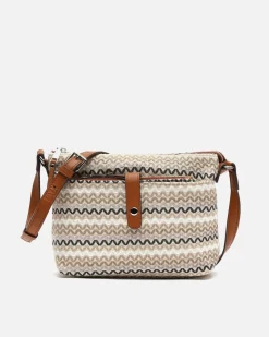 Bolso bandolera pequeño con estampado jacquard y neceser pequeño