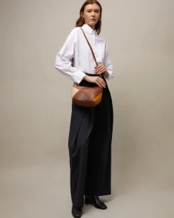 Bolso bandolera pequeño con estampado patchwork