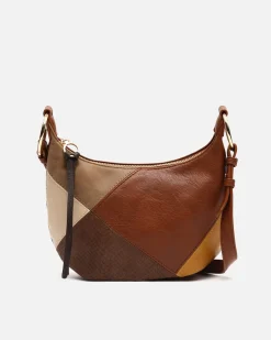 Bolso bandolera pequeño con estampado patchwork