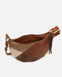Bolso bandolera pequeño con estampado patchwork