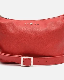 Bolso bandolera pequeño con detalles metálicos