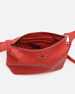 Bolso bandolera pequeño con detalles metálicos