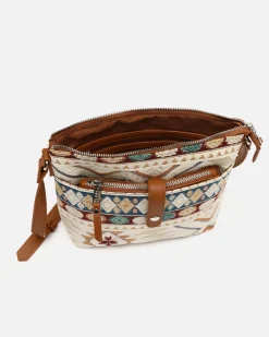 Bolso bandolera pequeño con estampado jacquard y neceser pequeño