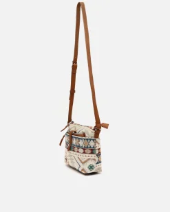 Bolso bandolera pequeño con estampado jacquard y neceser pequeño