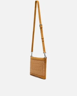 Bolso bandolera pequeño efecto rafia