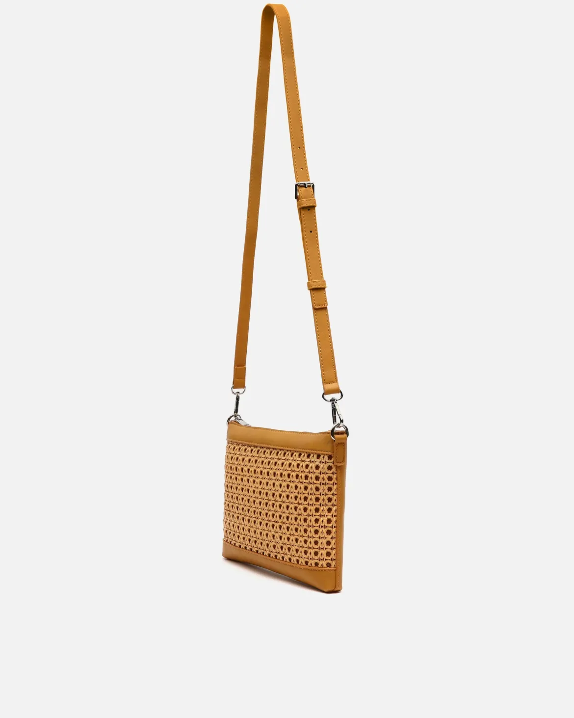 Bolso bandolera pequeño efecto rafia