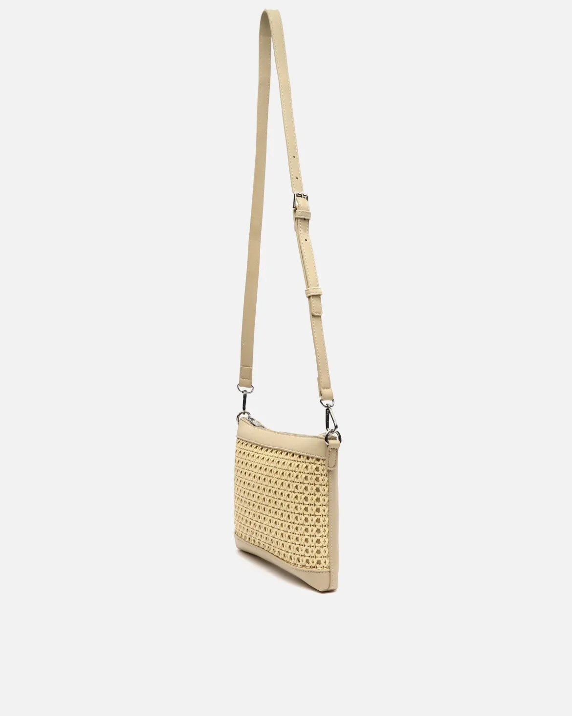 Bolso bandolera pequeño efecto rafia