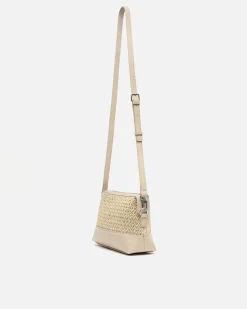 Bolso bandolera pequeño efecto rafia