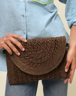 Bolso bandolera pequeño efecto rafia